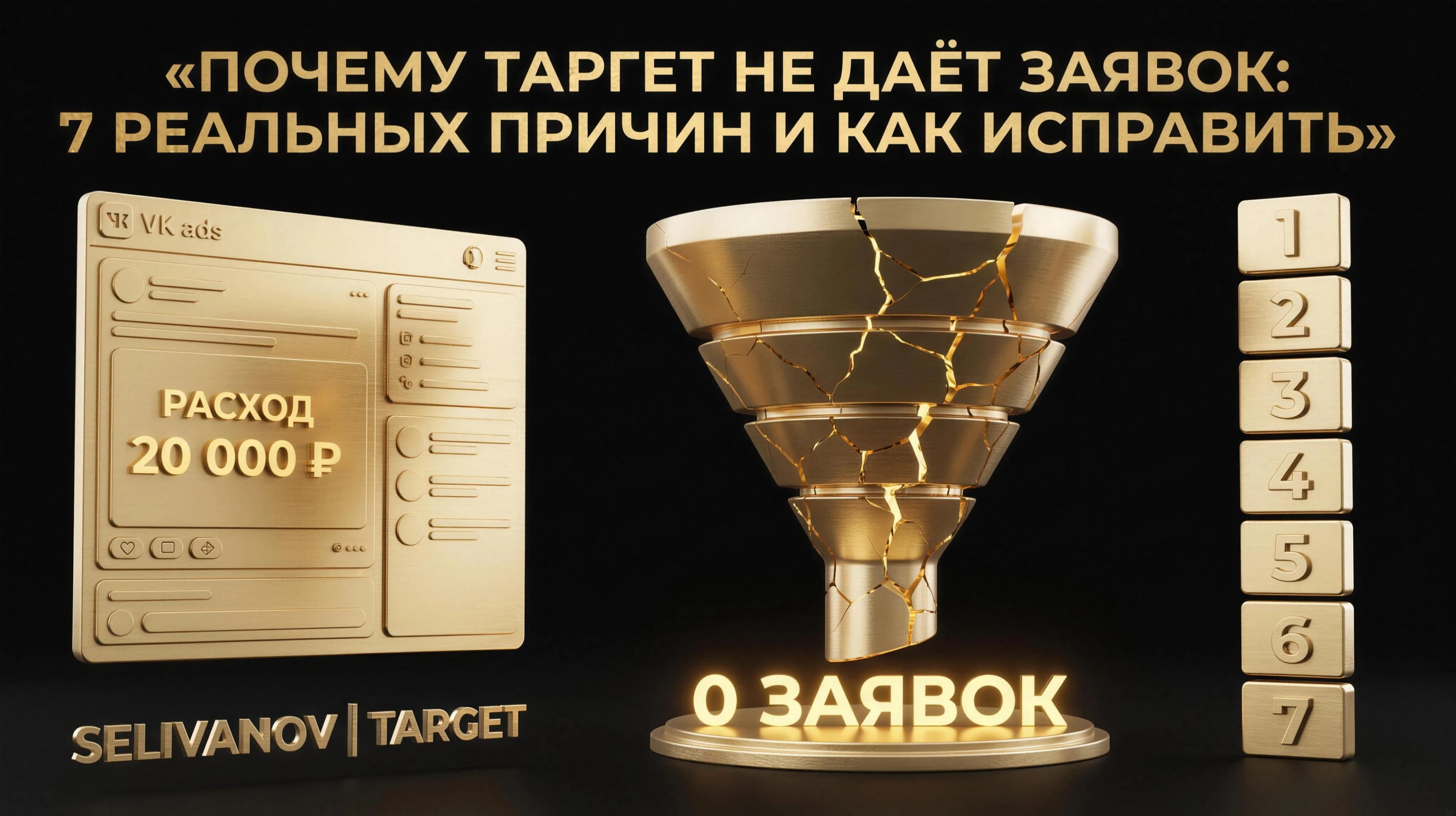 Почему таргет не даёт заявок: 7 реальных причин и как исправить